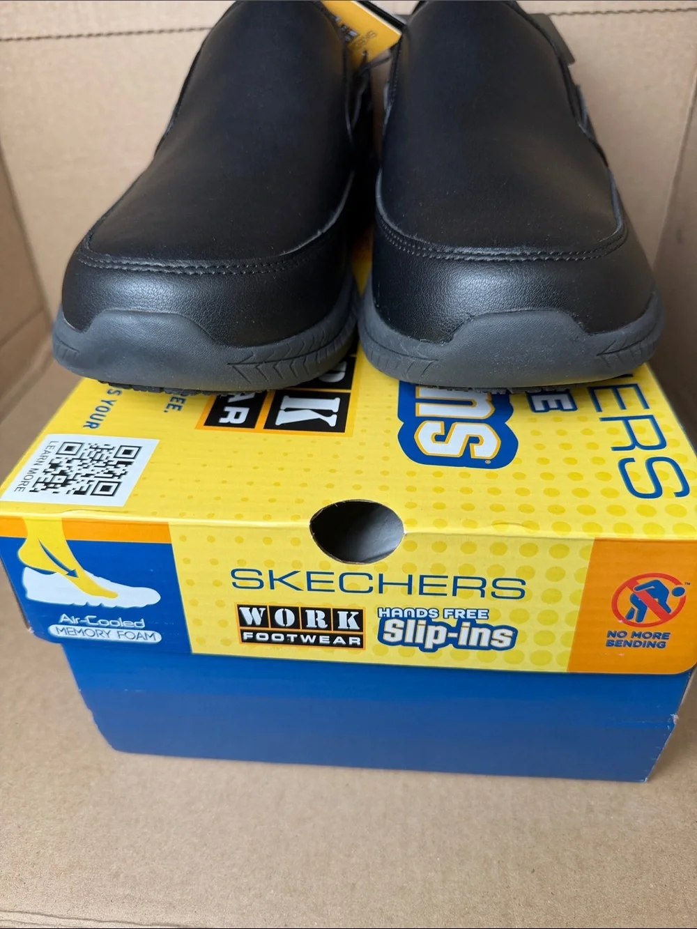 Skechers Black Slip-On Casual Work Loafers